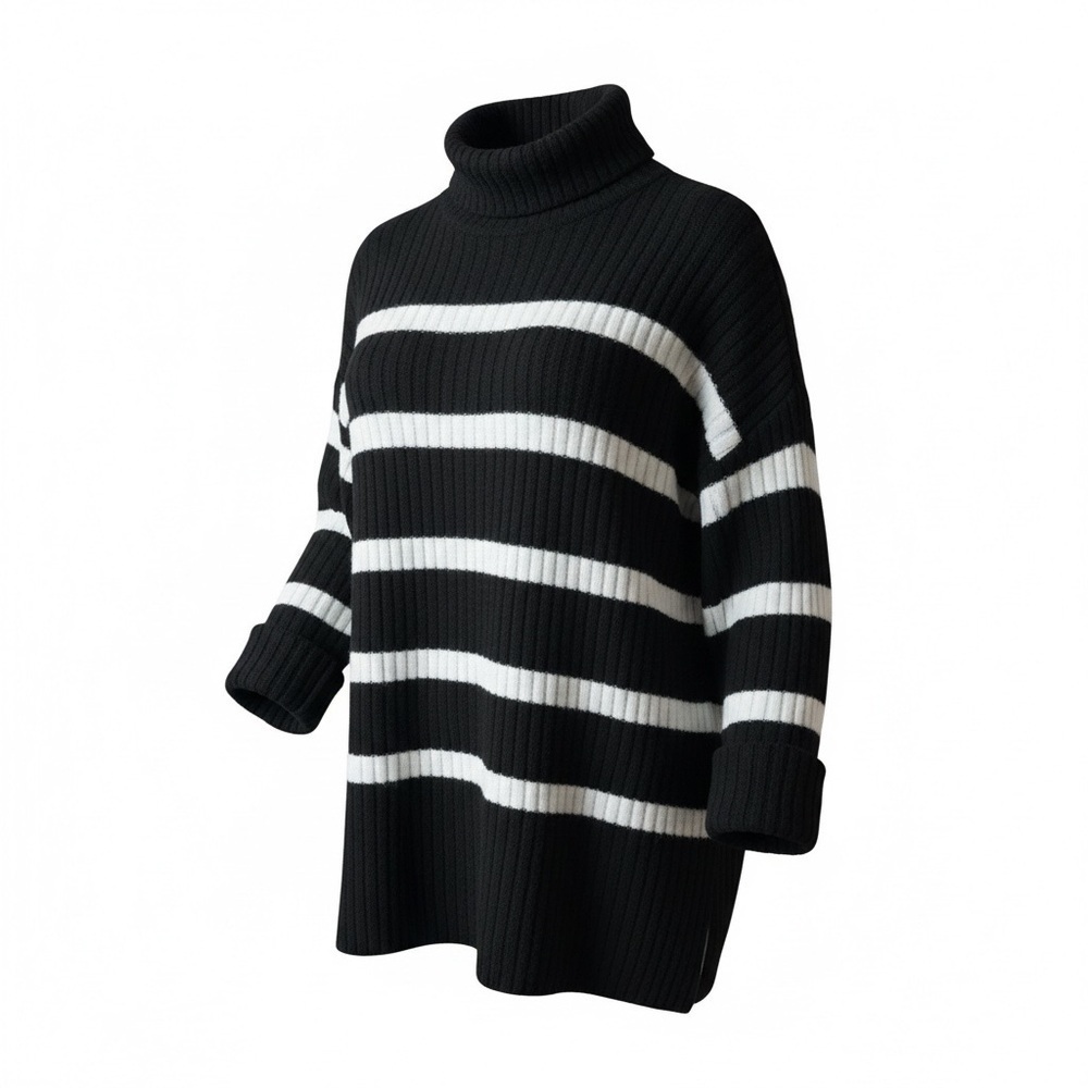Sonoma Black and White Cowl Neck Sweater dress - Picture 6 of 7